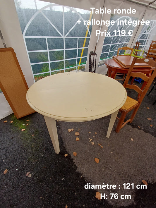 Table ronde + rallonge 048867