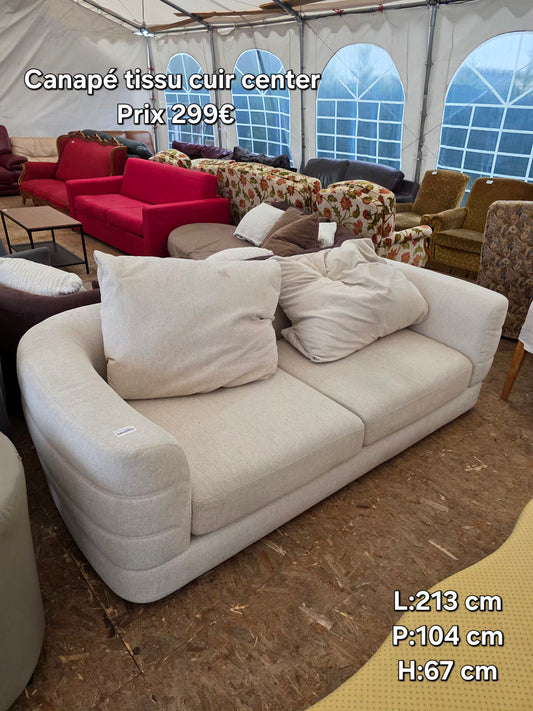 Canapé tissu cuir center 056944
