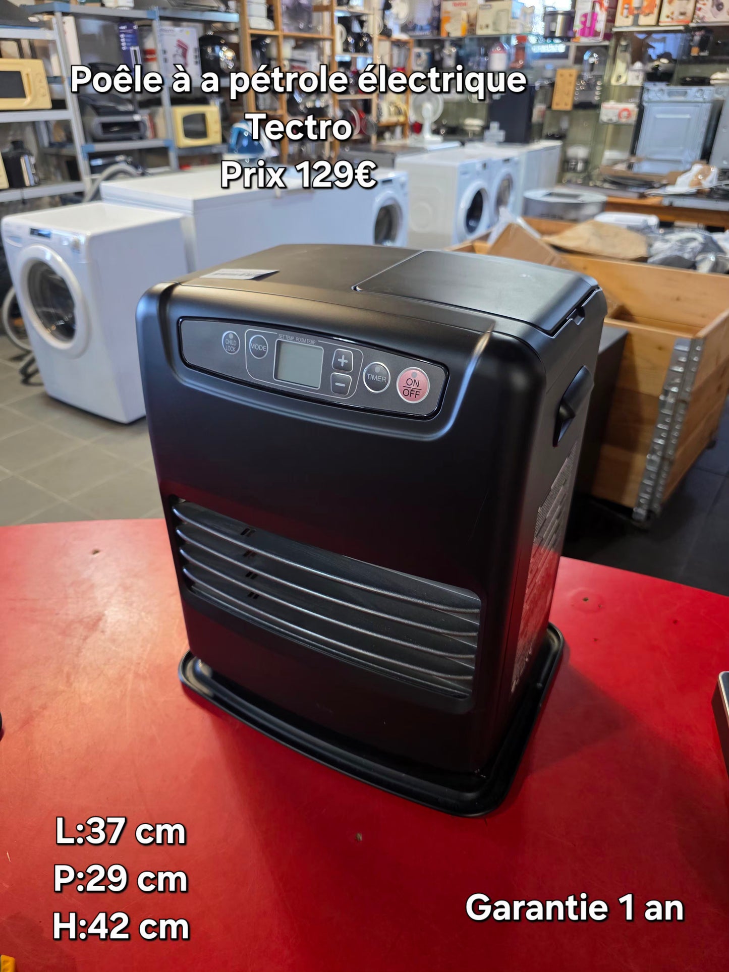 Poêle à pétrole électrique Tectro 056775