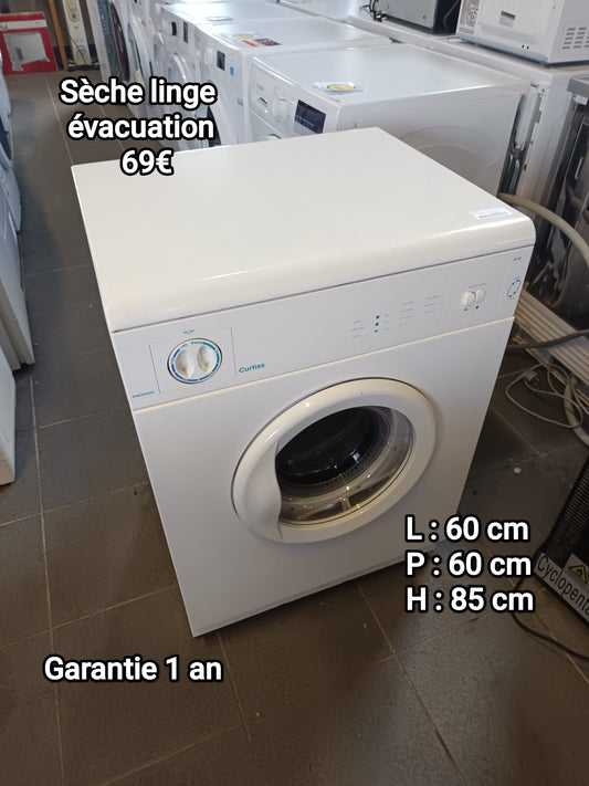Sèche linge a évacuation curtiss 052169