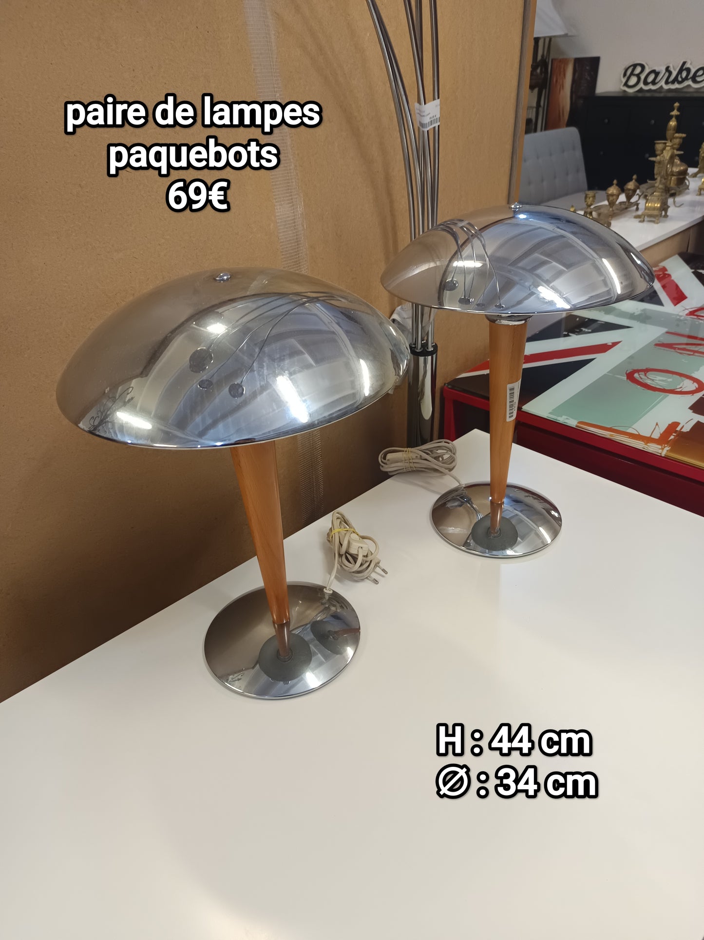 La paire de lampes paquebots 067497