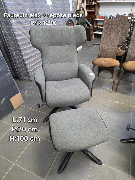 Fauteuil relax + repose pieds 046266