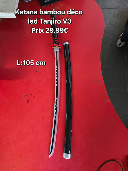 Katana bambou et led déco Tanjiro 047563