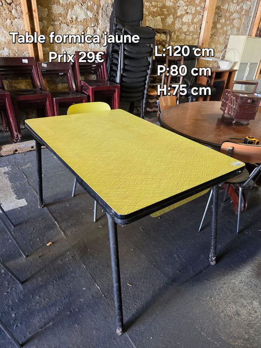 Table formica jaune 049717