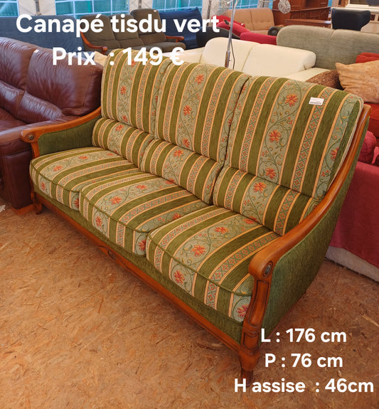 Canapé Tissu vert 047638
