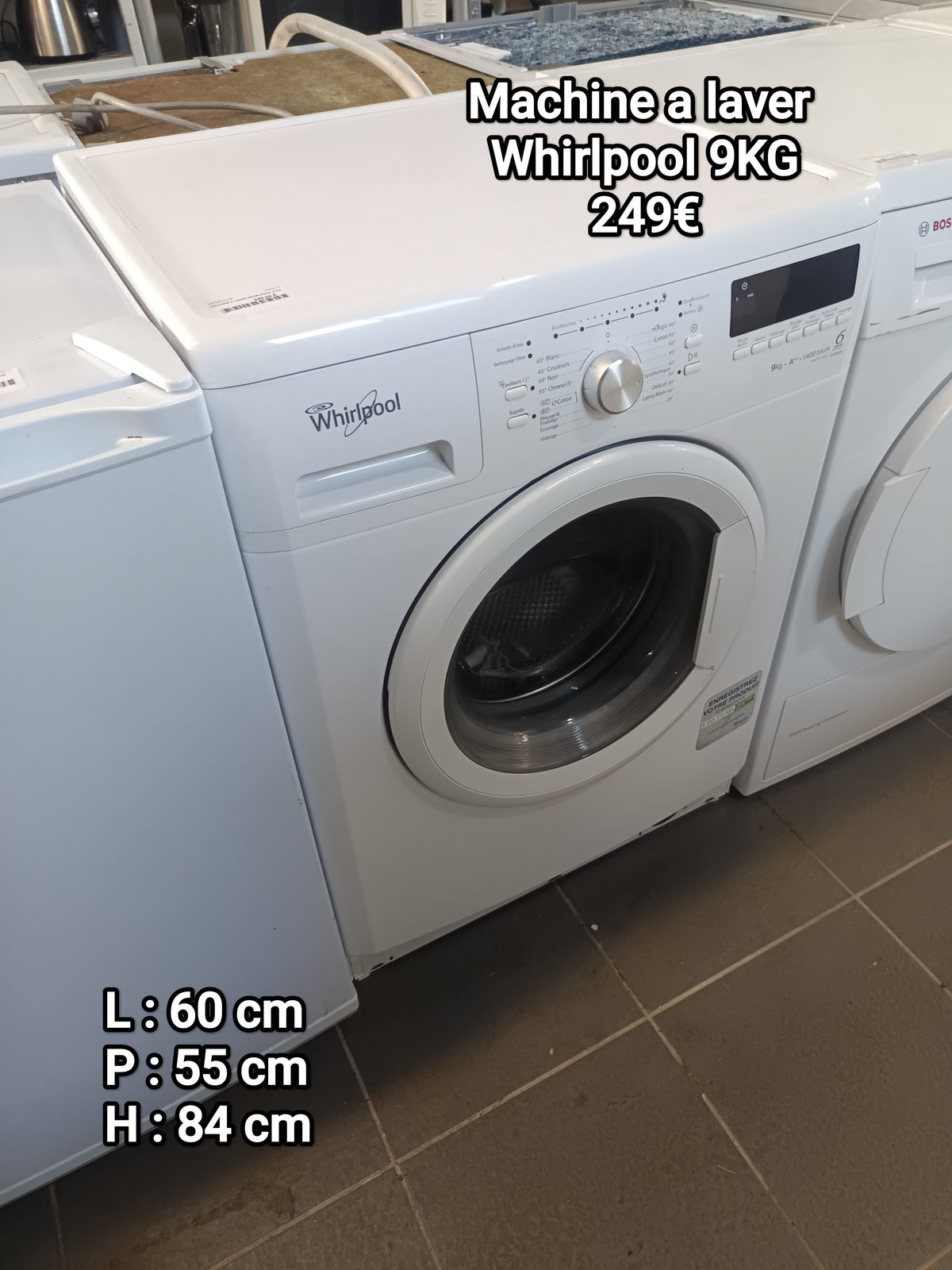 Machine a laver Whirlpool 9KG 068874