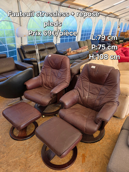 Fauteuil Stressless + repose pieds 049716