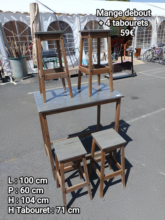 Mange debout+ 4 tabourets 066184