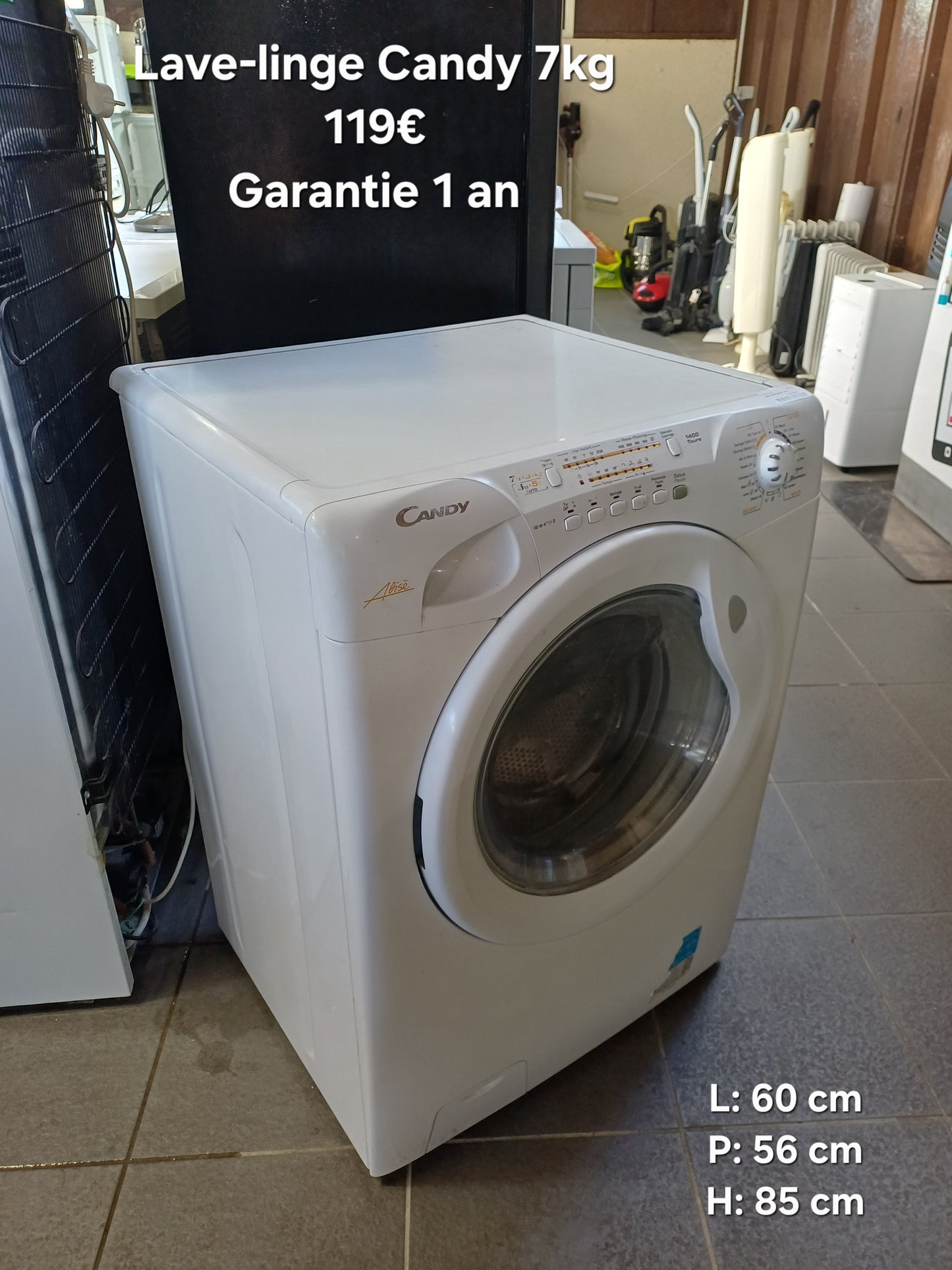Lave-linge Candy 7kg 063424 Garantie 1 an