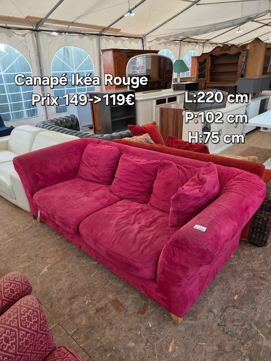 Canapé Ikea rouge 047196