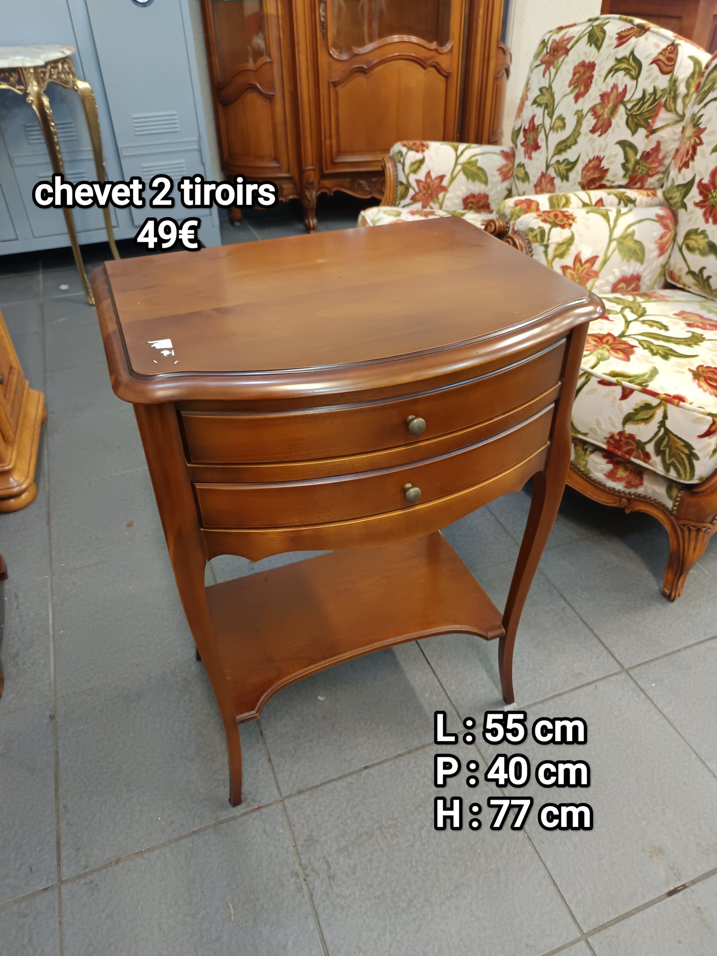 Chevet 2 tiroirs 055010