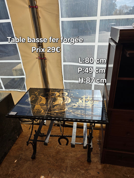 Table basse fer forgée 049710