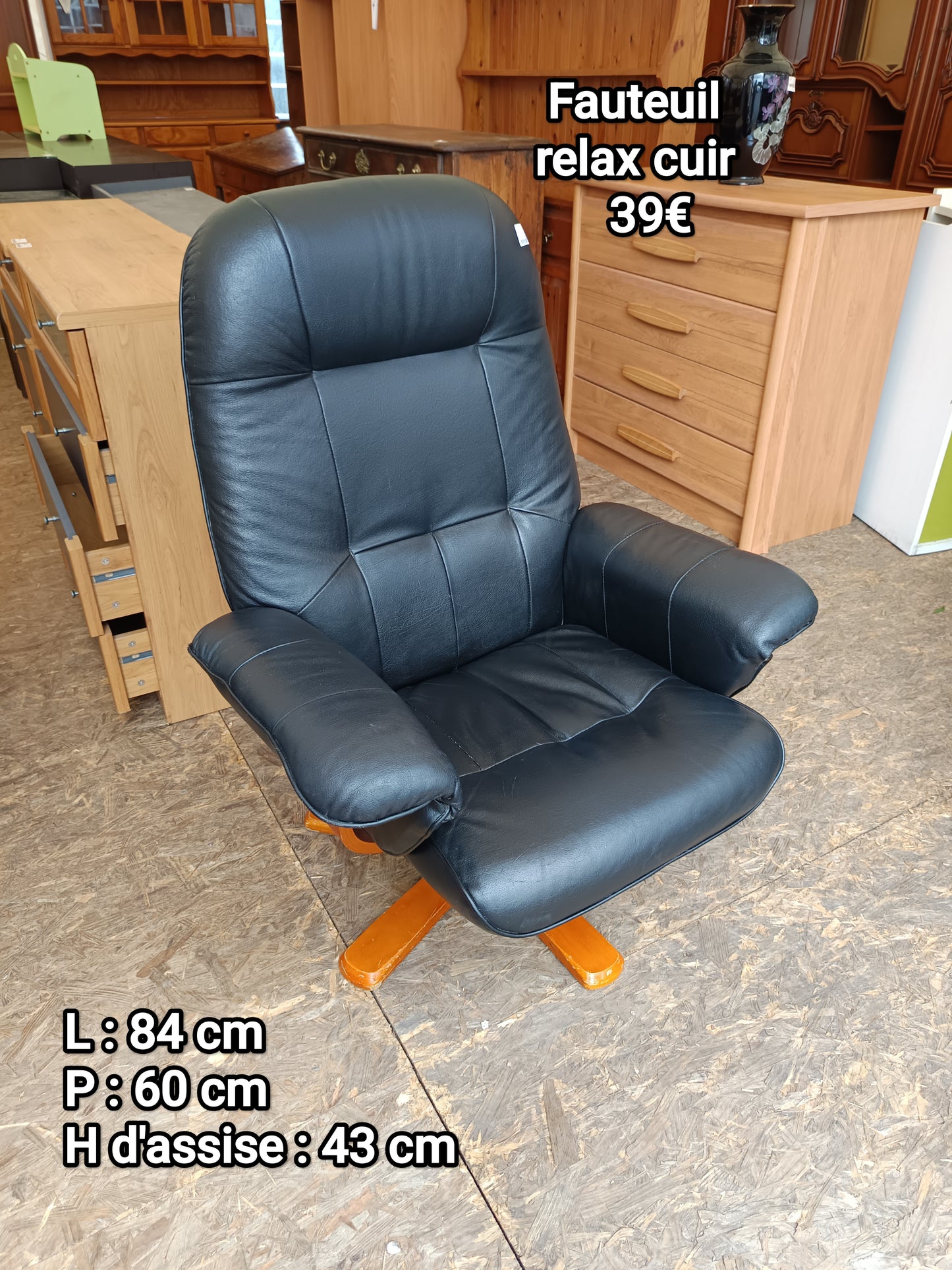 Fauteuil relax cuir 067427
