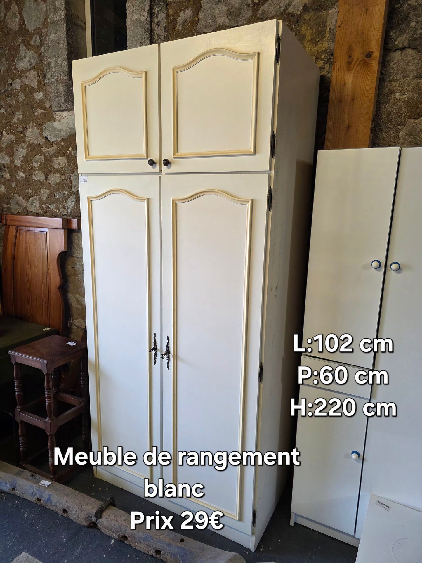 Meuble de rangement blanc 050404