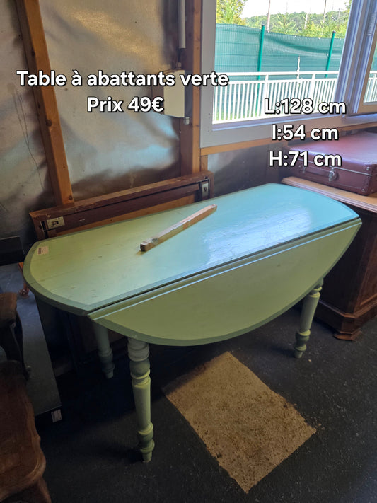 Table à abattants verte 044802