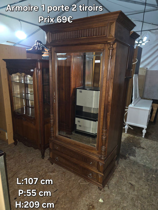 Armoire 1 porte 2 tiroirs 055064