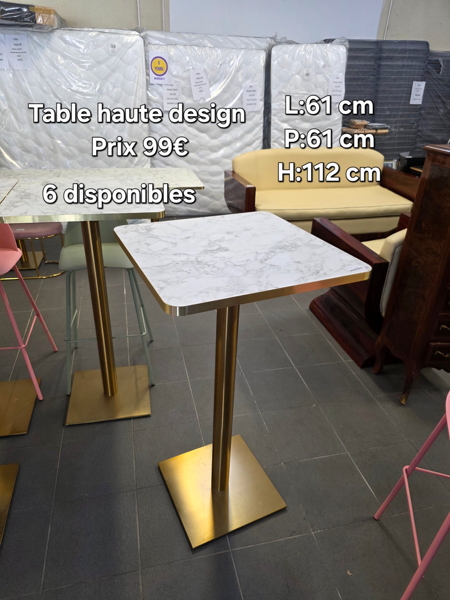 Table haute design 048805