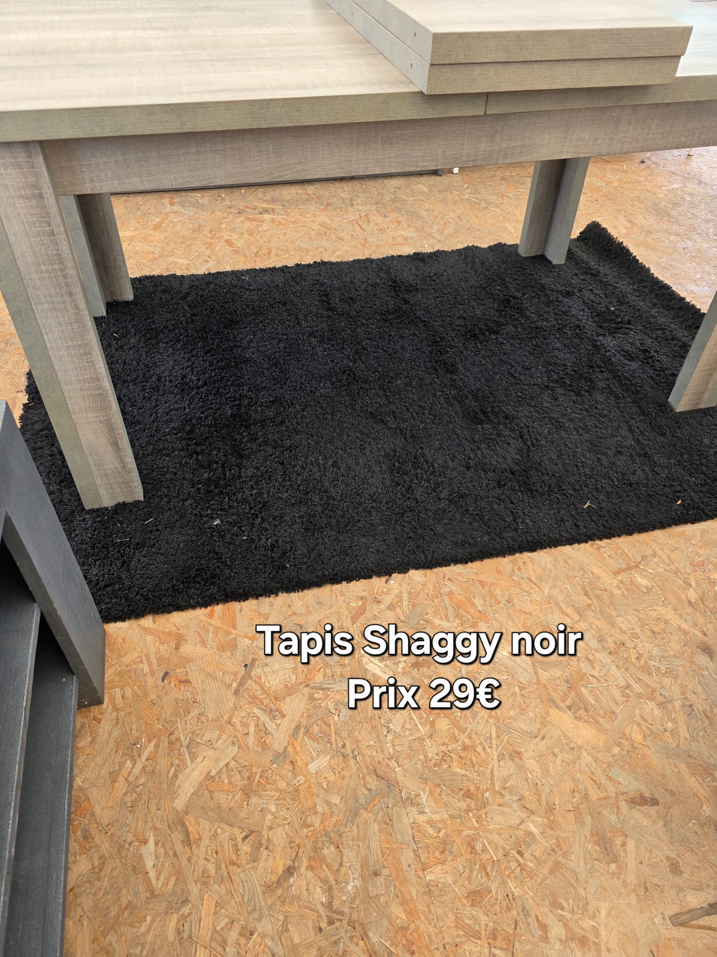 Tapis Shaggy noir 040883