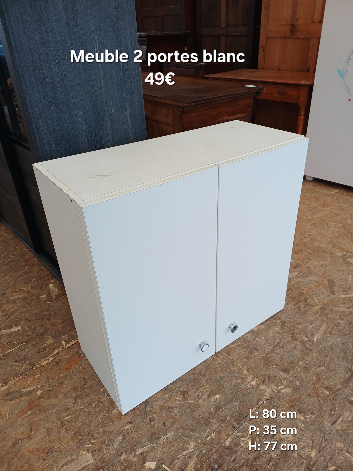 Meuble 2 portes blanc 056049