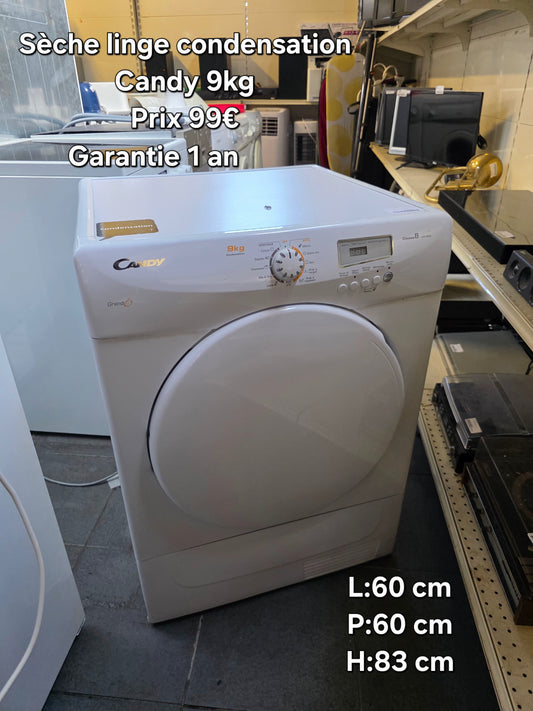 Sèche linge à condensation Candy 9kg 047409