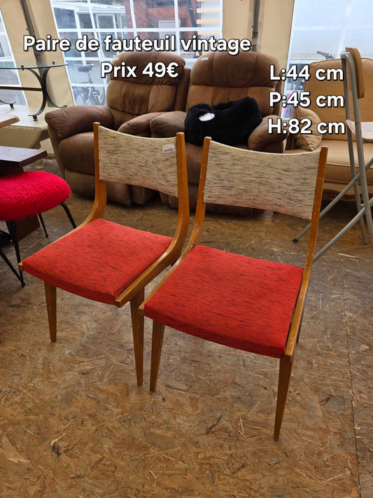 Paire de fauteuil vintage 051808