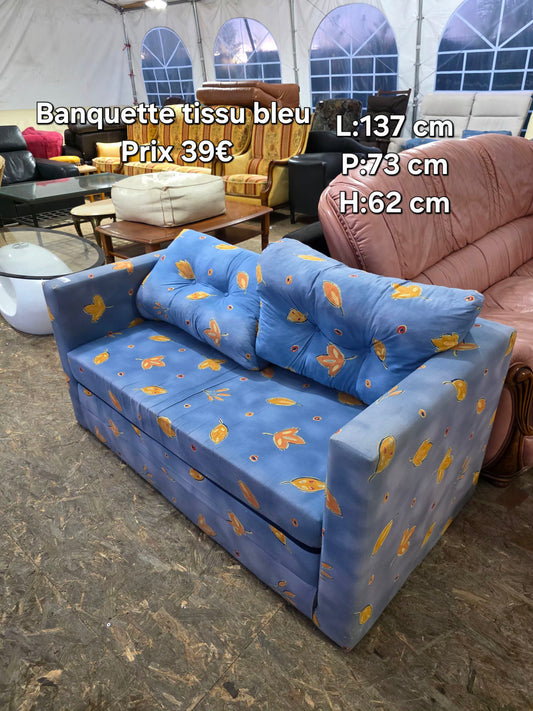 Banquette tissu bleu 052078