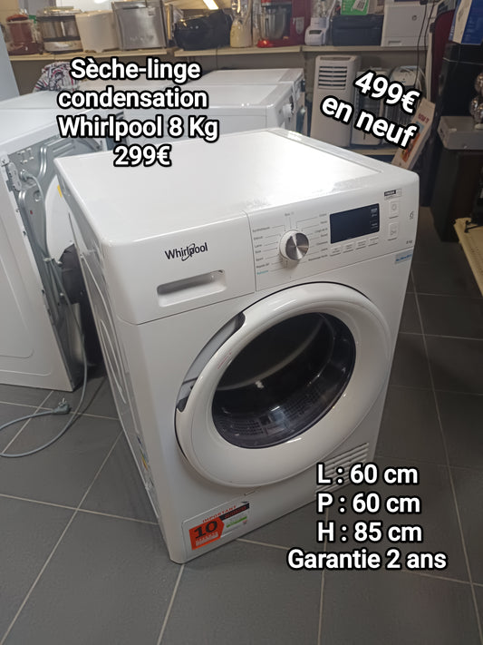 Sèche linge condensation Whirlpool 8 KG 048091