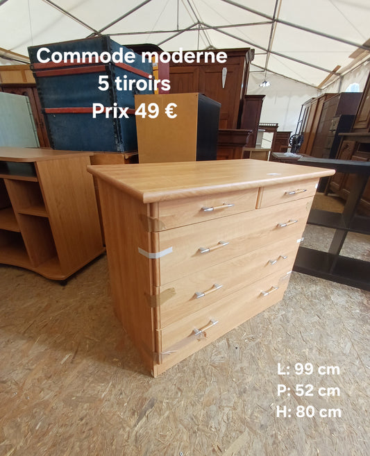 Commode moderne 5 tiroirs 048893