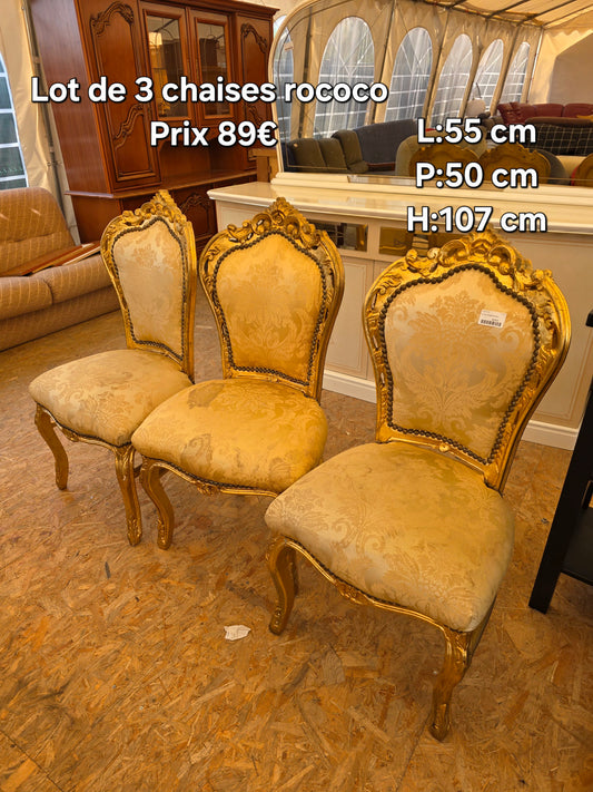 Lot de 3 chaises Rococo 047239