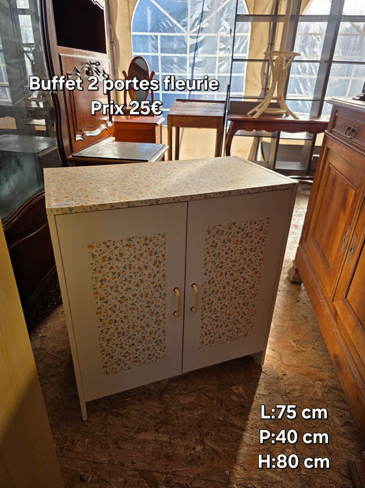 Buffet 2 portes fleuri 053771