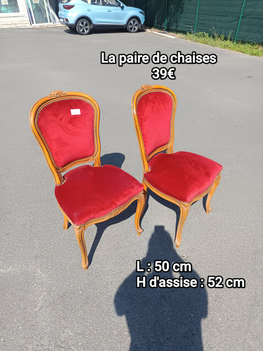 La paire de chaises style Louis XV 063890